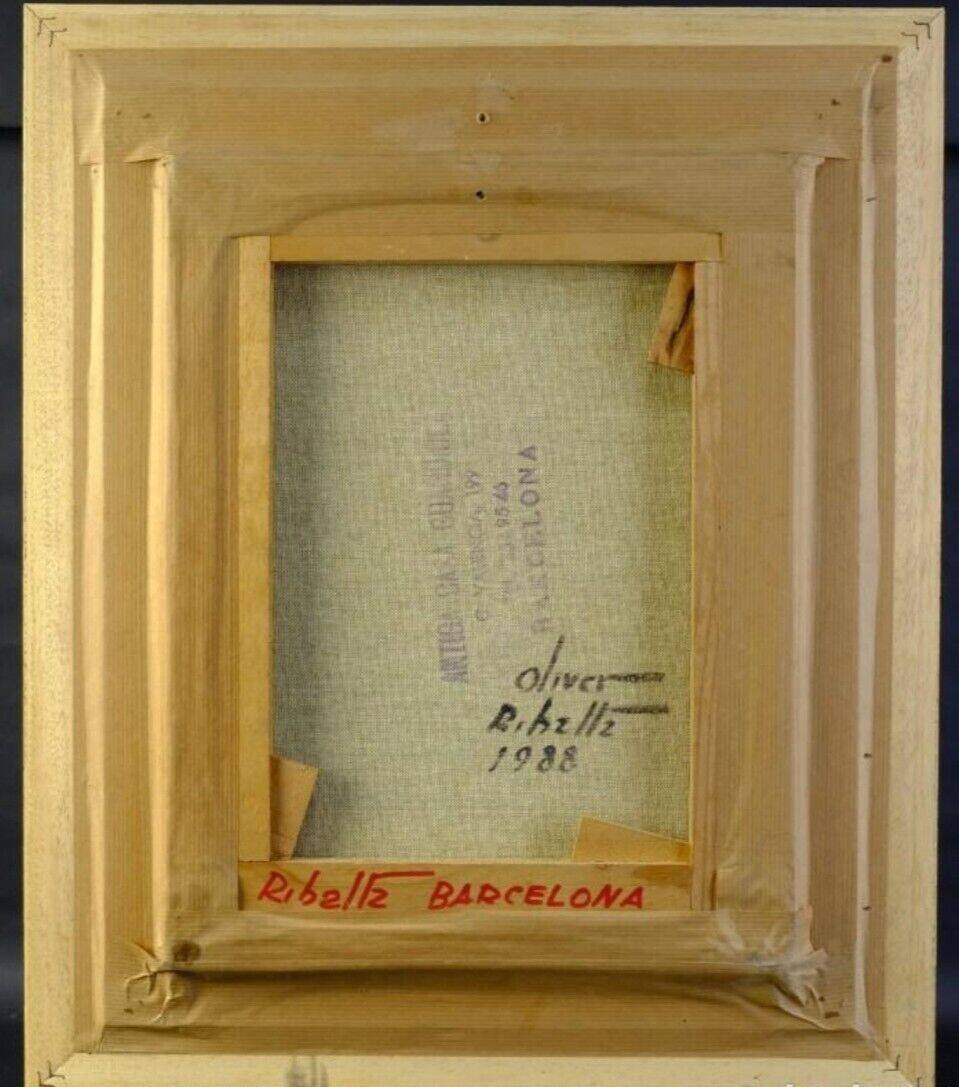 Tableau Huile Vintage Portrait De Femme Impressionniste 20ème Siècle