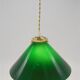 Suspension conique en opaline verte