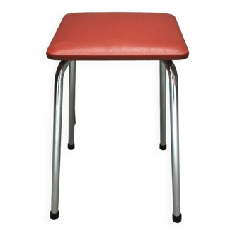 Tabouret en skaï marron