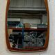 Vintage Mirror, Teak Wood, Sweden 1950's