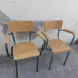 Paire de fauteuils de maître d'école