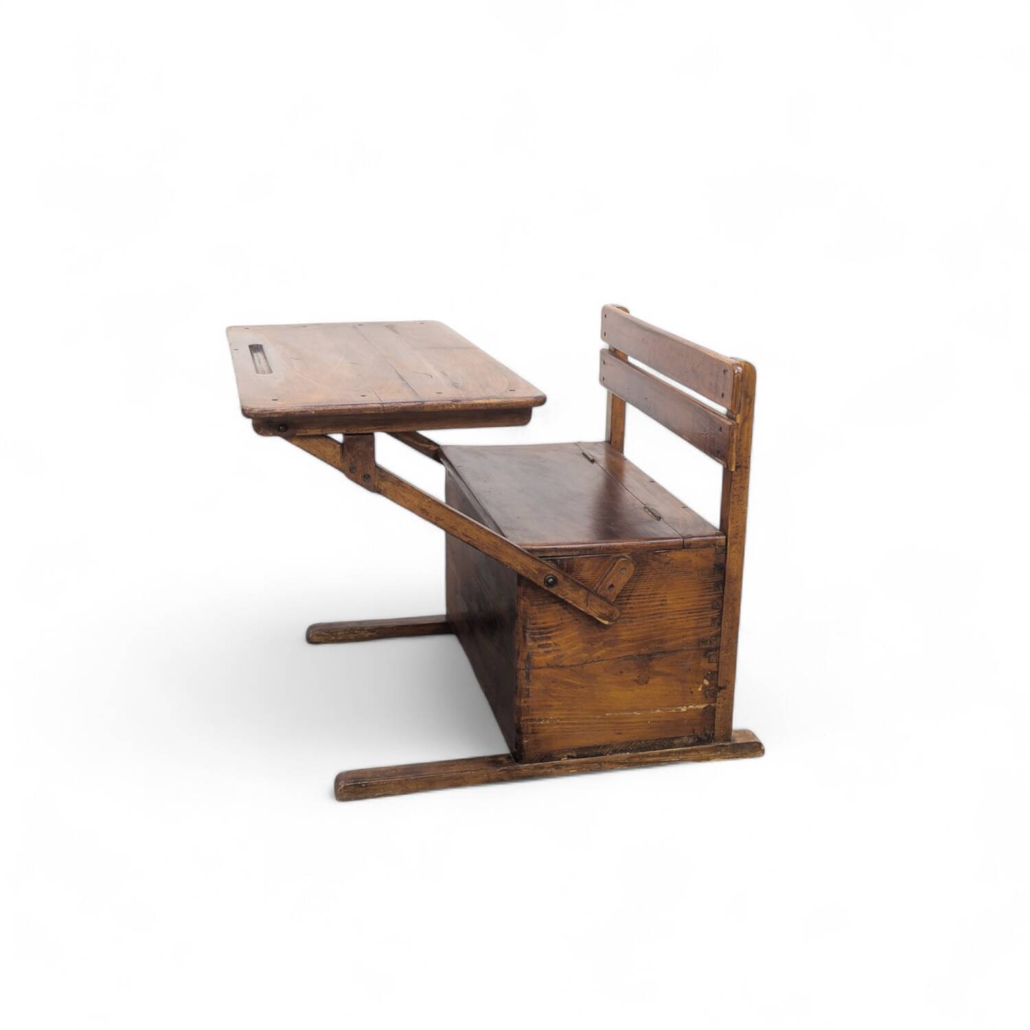 Bauhaus wooden kids folding school desk, 1920s