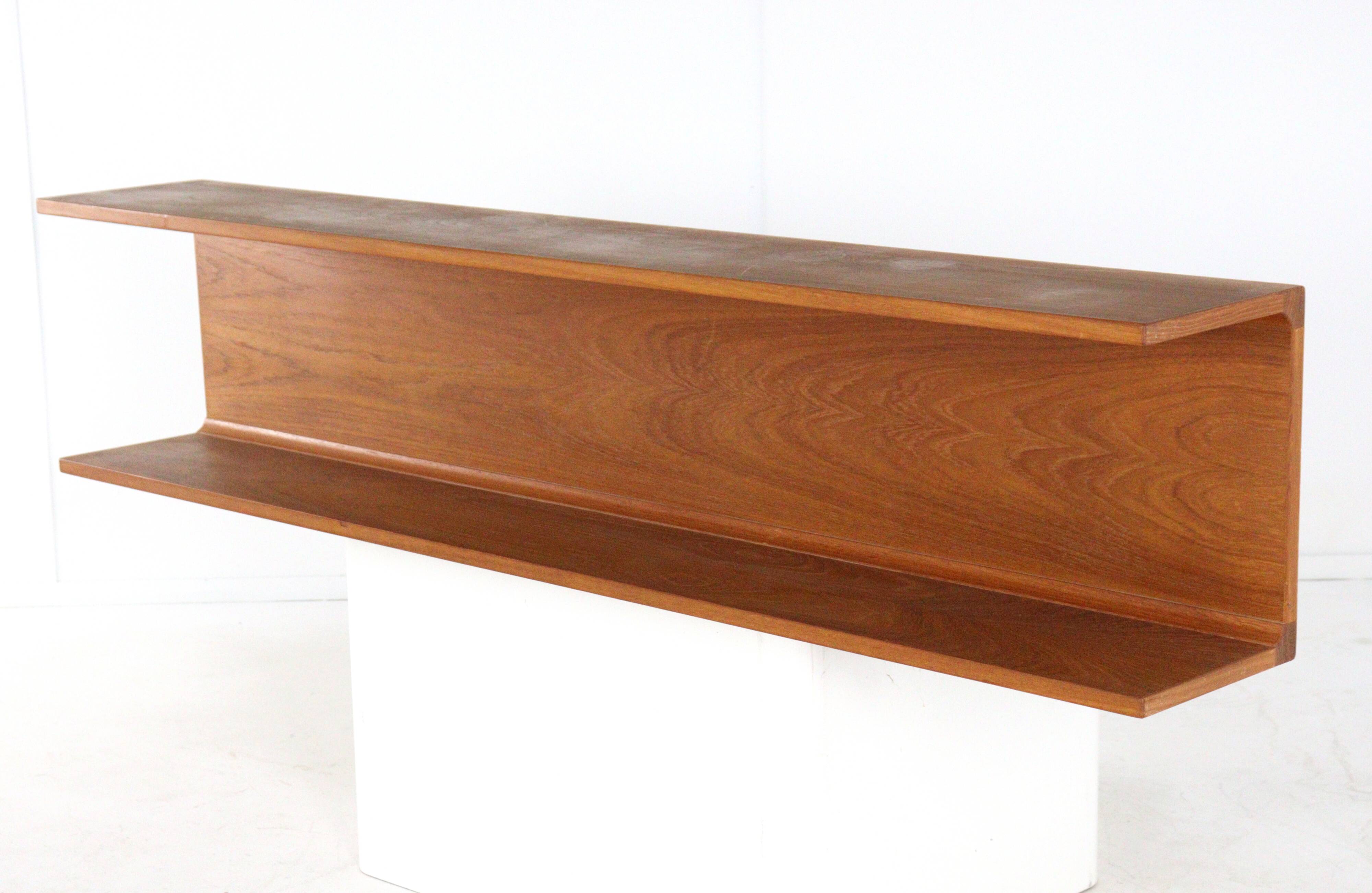 J. Viby for Pedersen & Hansen teak wall shelf