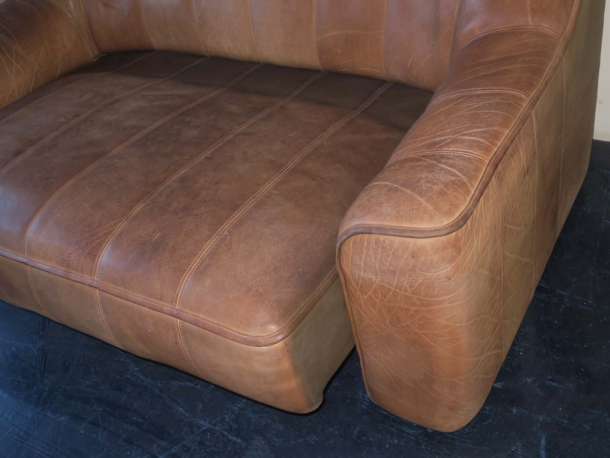 De Sede Model DS 44 Buffalo Leather Sofa, 1970s