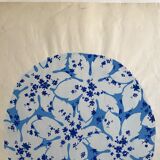 Original gouache on paper by Editions JEHLEM, floral decoration (rosette), twentieth century, Paris