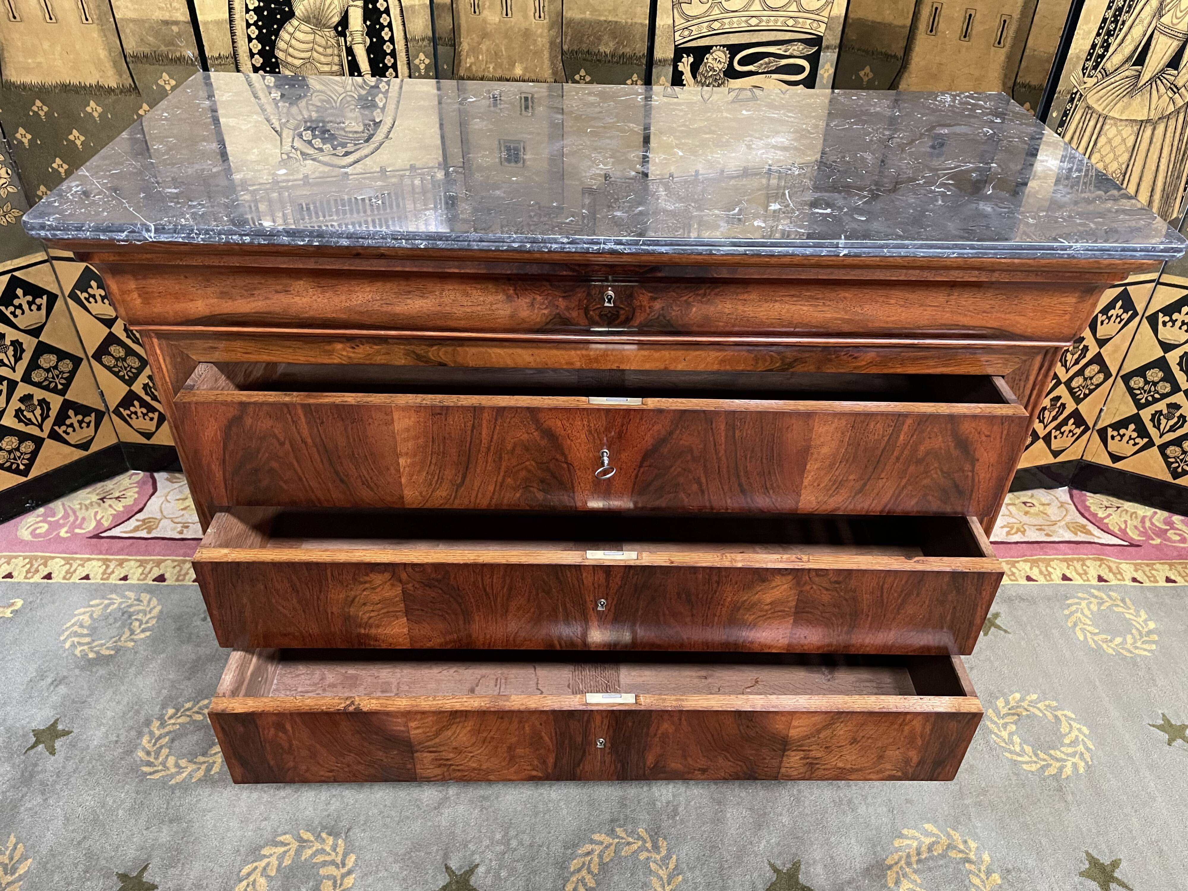 Louis Philippe period chest of drawers restored