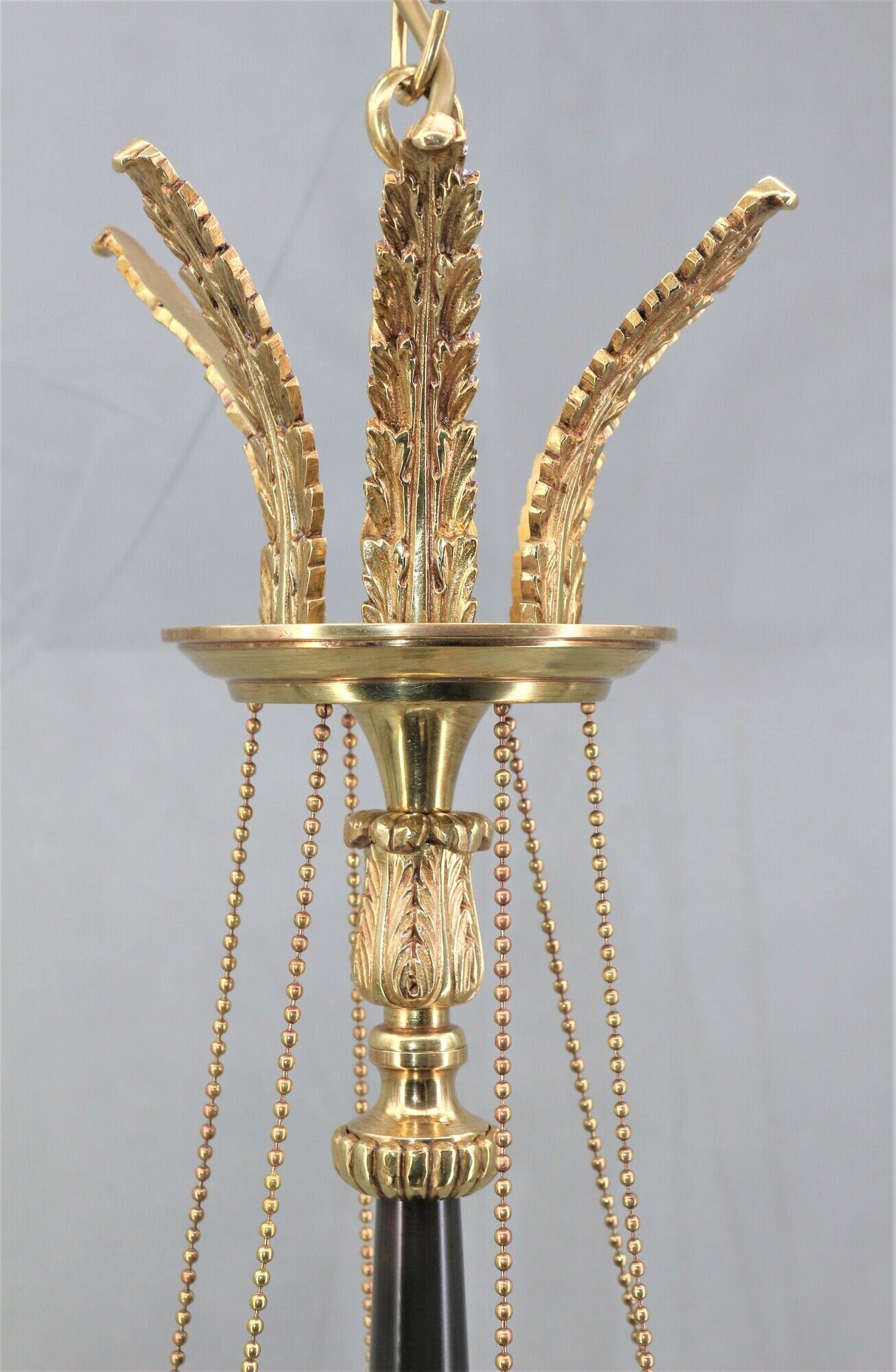 Chandelier style Directoire gilded and patinated in bronze " Lucien Gau "