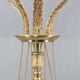 Chandelier style Directoire gilded and patinated in bronze " Lucien Gau "