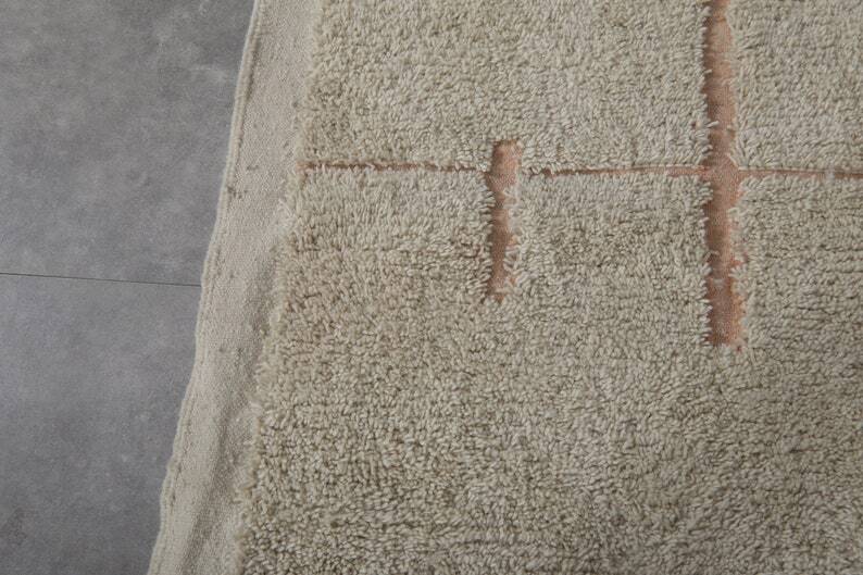 Moroccan ivory rug - Plain cream rug 150/250cm