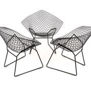 Set de 3 fauteuils Diamond par Harry Bertoia pour Knoll International