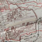 Panoramic map of the city of Jerusalem 1950's