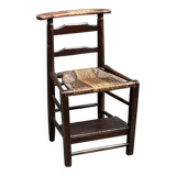 Chaise, prie-dieu ancienne marquée "Carmélite"