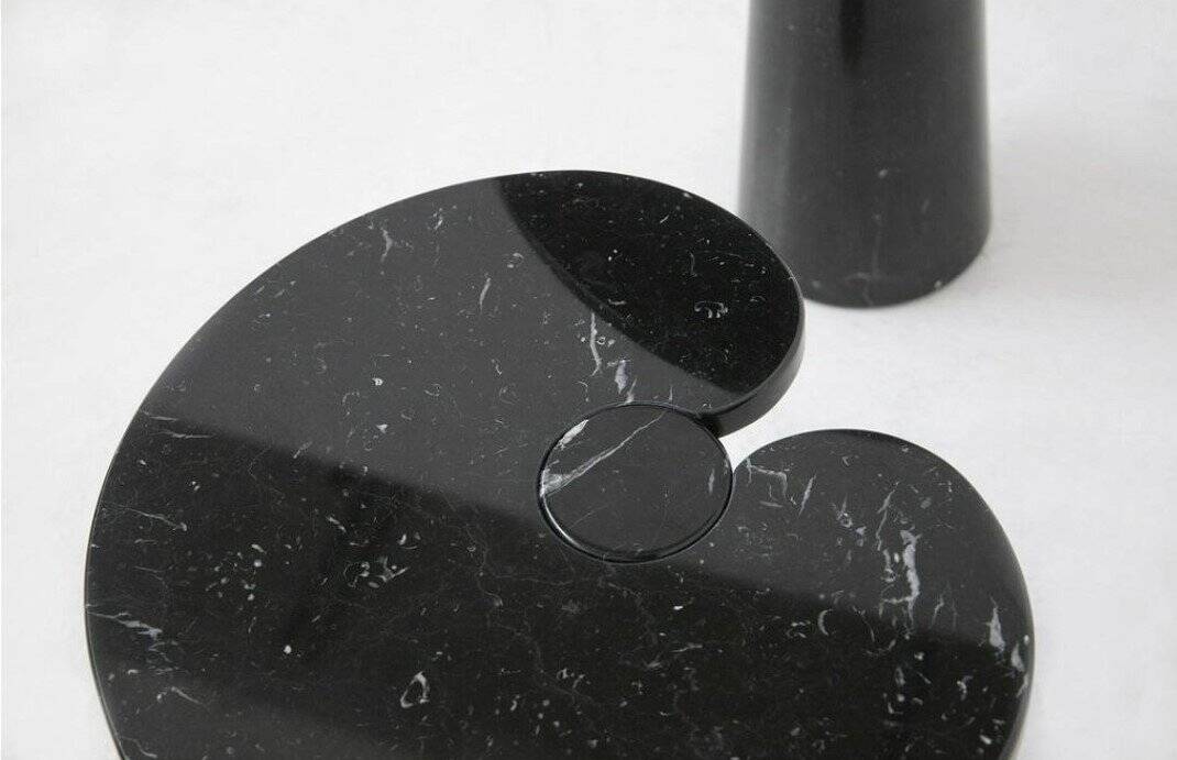 Black Marble Eros Coffee Tables by Angelo Mangiarotti for Skipper, 1980s, Set of 2