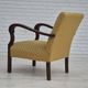 1950s, Danish design, armchair in original condition, furniture cotton/ wool fabric.
