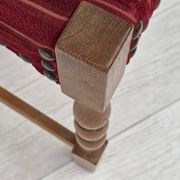 1970s, set of 6 Danish dining chairs, oak wood, furniture wool.