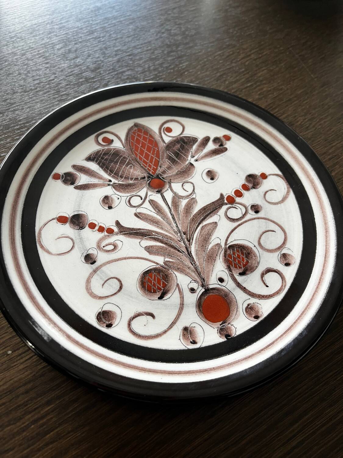 Burkart ceramic wall plate