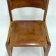 Set of 6 Maison Regain Chairs - Solid Elm and Fawn Leather - Circa 70