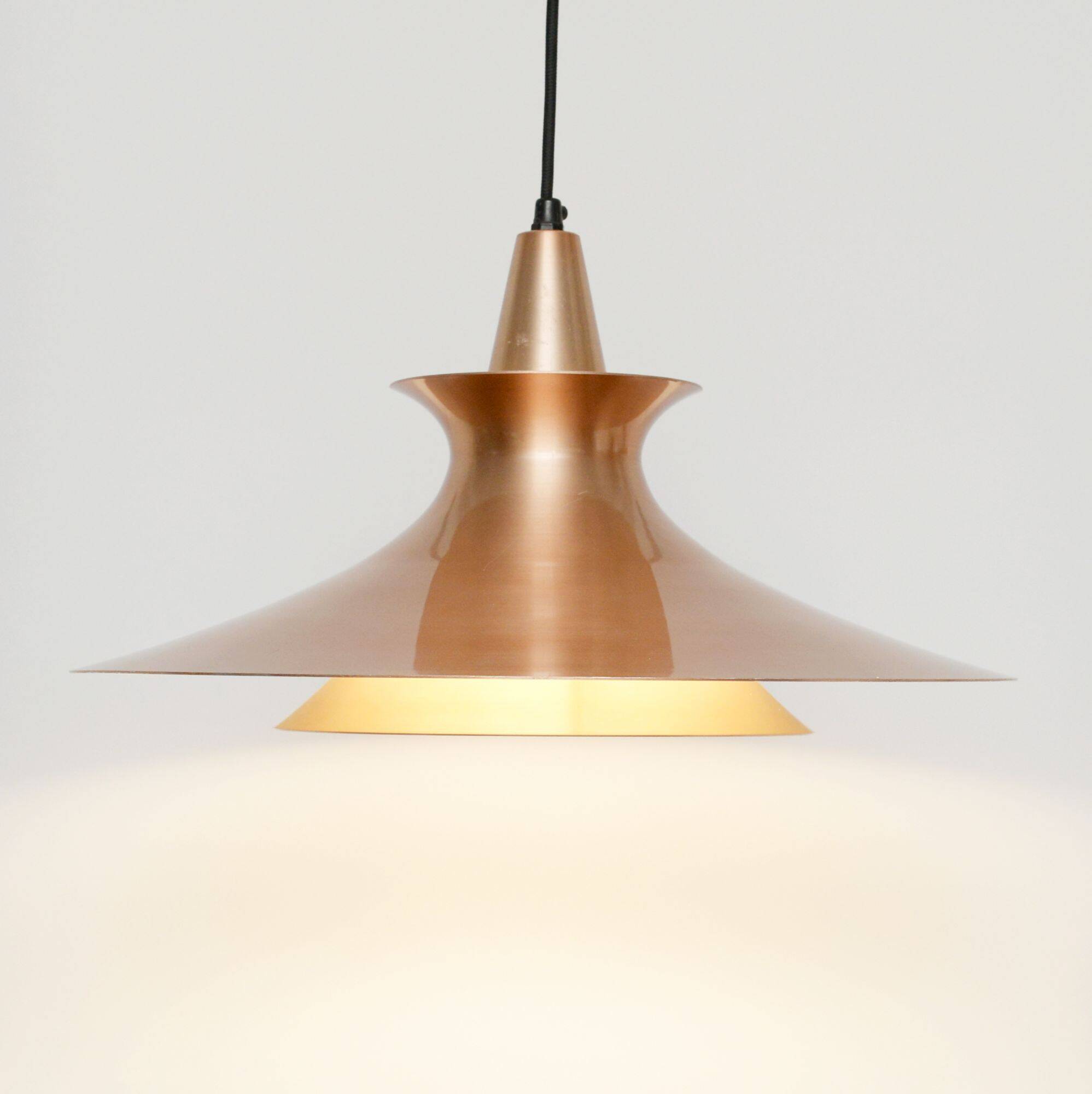Copper hanging lamp, Denmark 60's