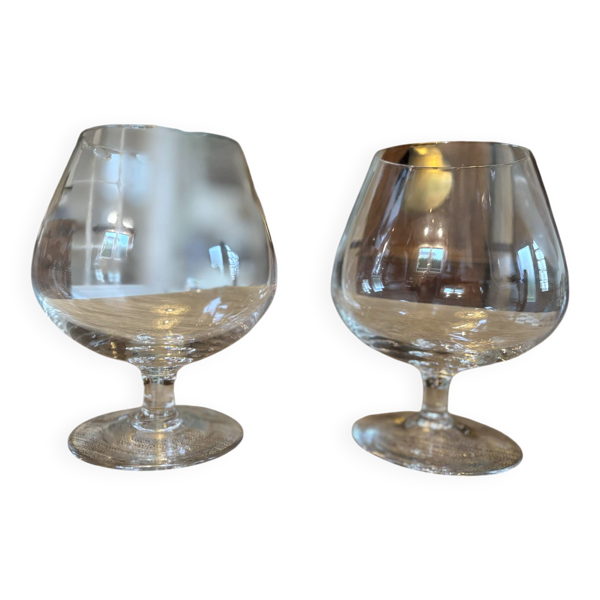Lot de deux anciens verres à cognac