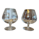 Set of two antique brandy glasses.