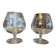 Set of two antique brandy glasses.