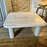 Travertine coffee table
