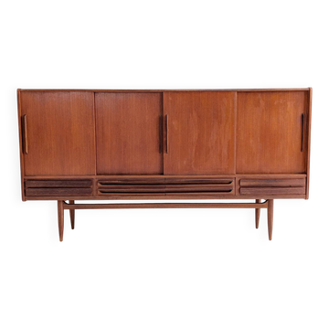 Haut-plat en teck de style danois moderne du milieu du siècle, années 1960