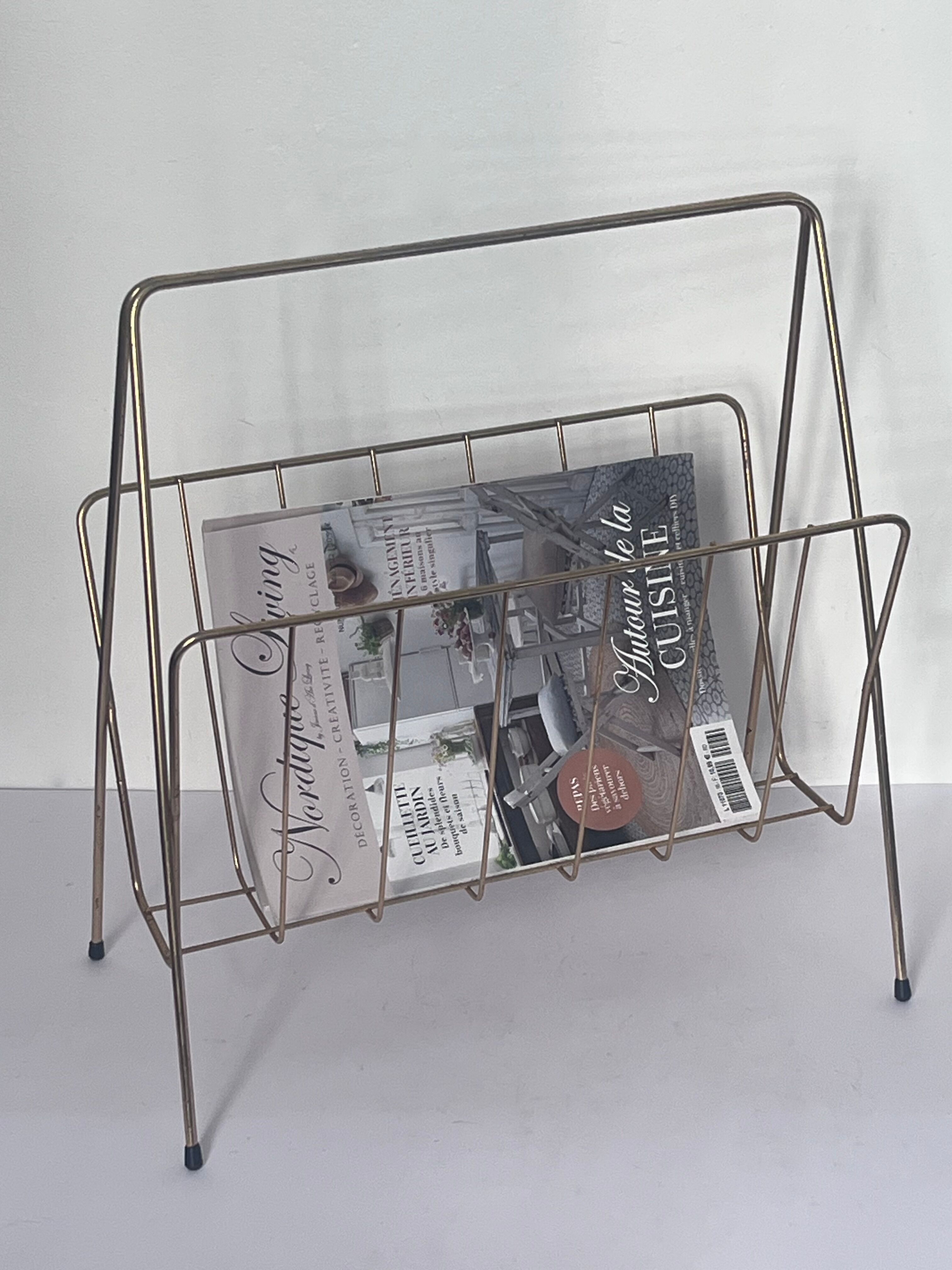 Wire magazine rack from the 1970s.
