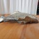 Poisson porte-serviette en métal argenté