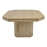 Table d’appoint en travertin, années 1980