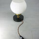 Mid-century brass & opaline table lamp