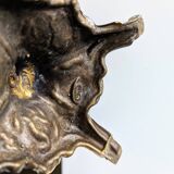 Pair of antique bronze candlesticks in the Louis XV rococo style