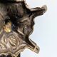 Pair of antique bronze candlesticks in the Louis XV rococo style