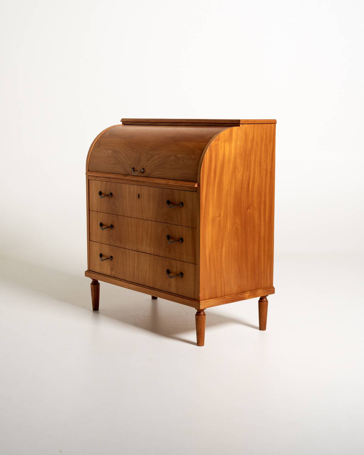 Vintage Scandinavian elm secretary, 1950s