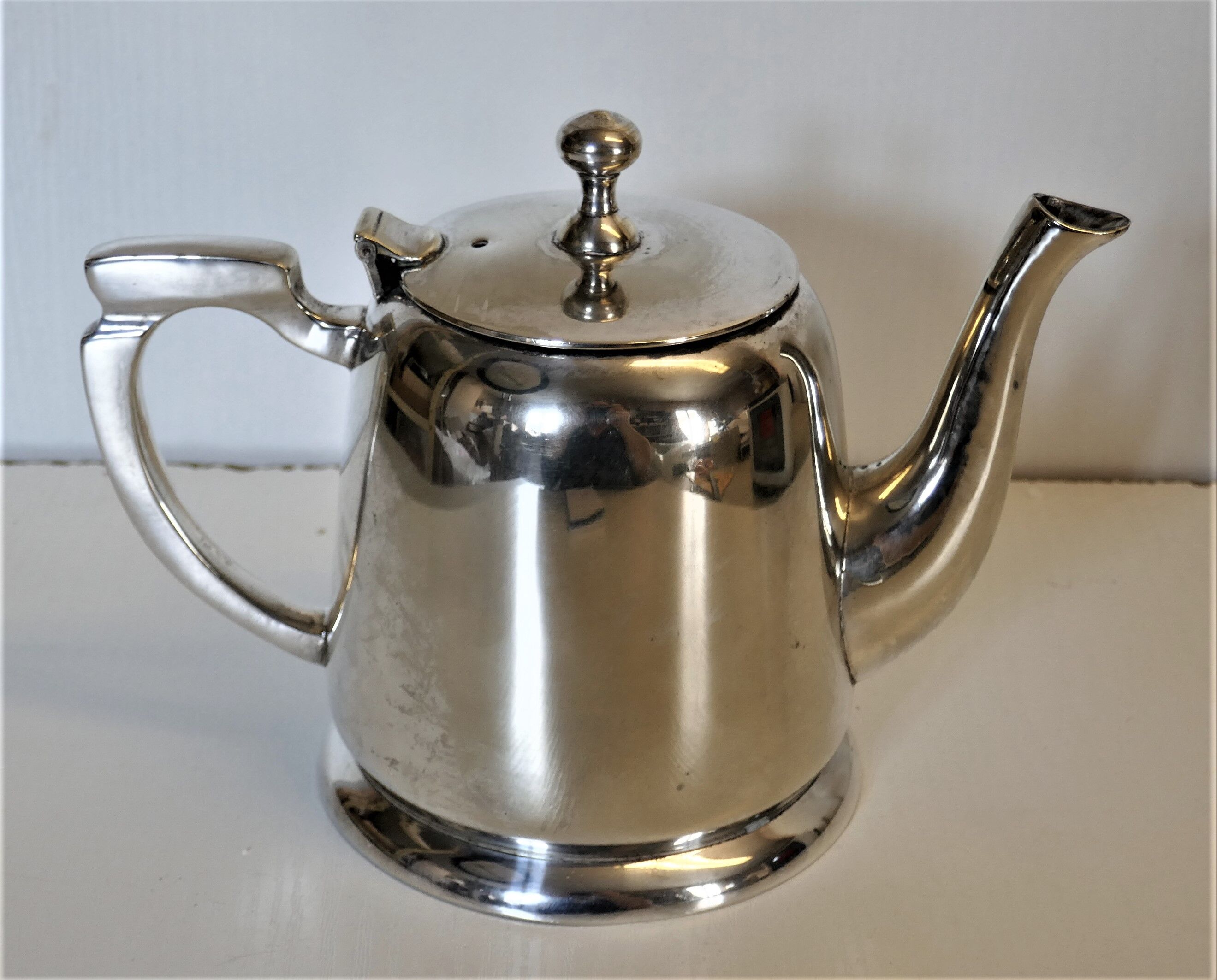 Art Deco teapot made of silver metal