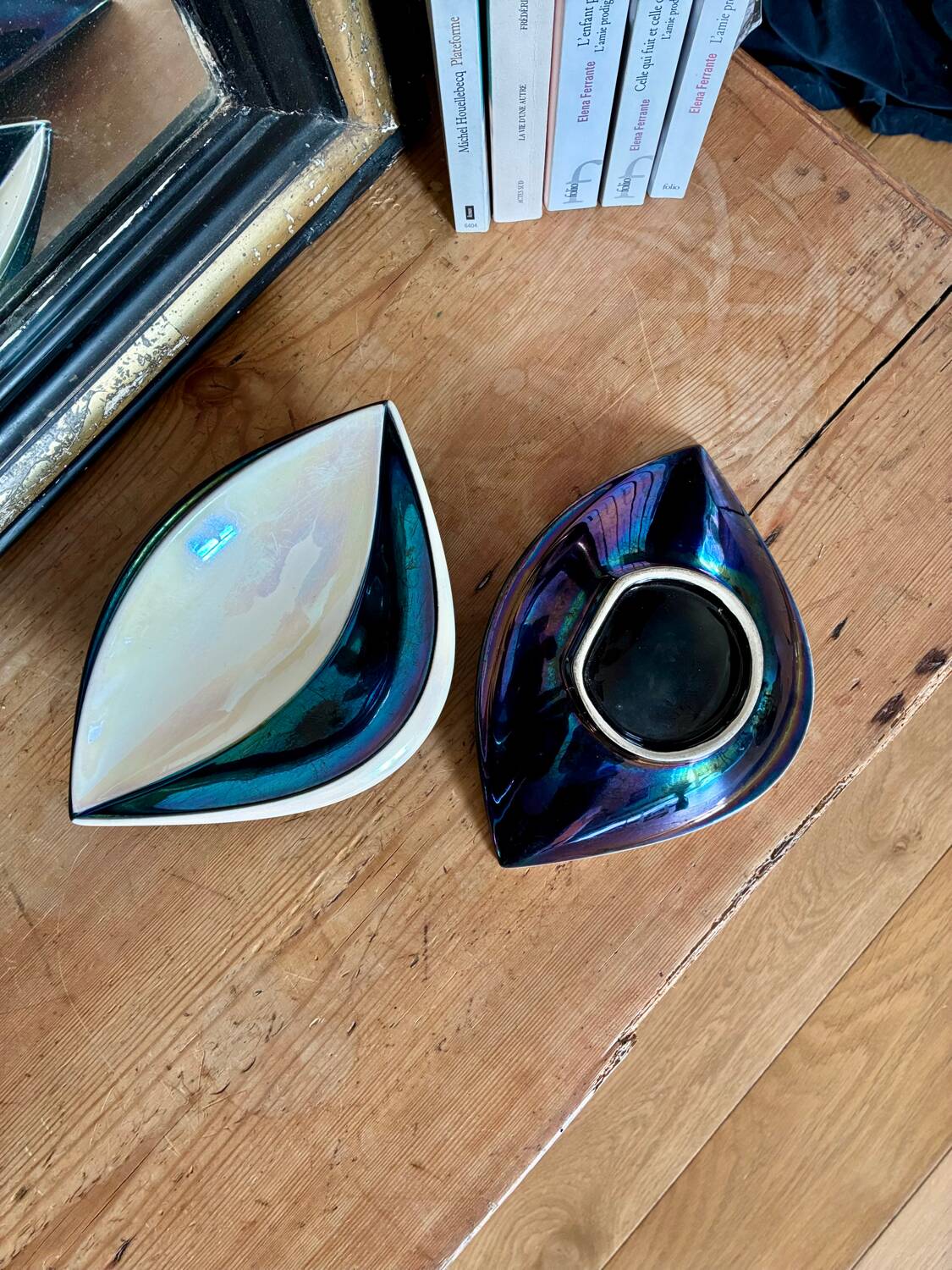 Pair of earthenware trinket trays - Verceram - 1960.