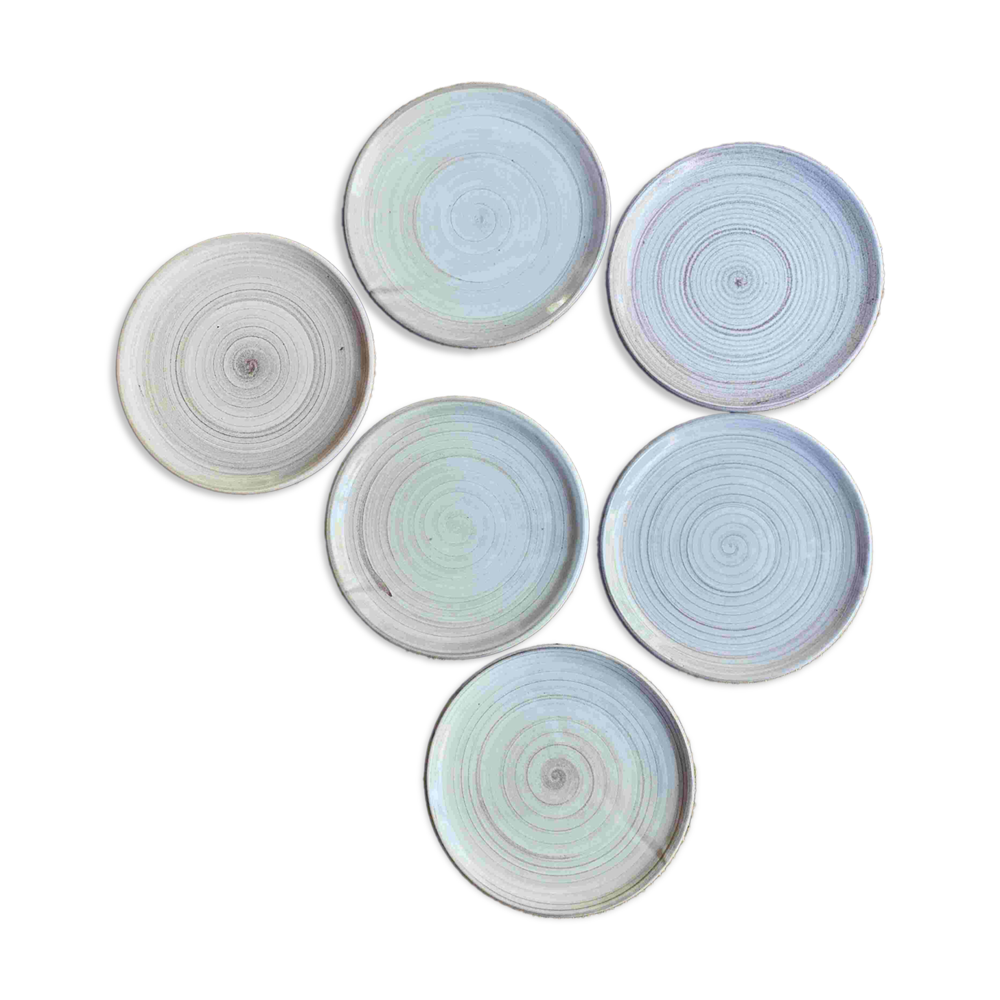 6 Danish ceramic plates
