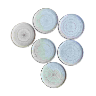 6 Danish ceramic plates