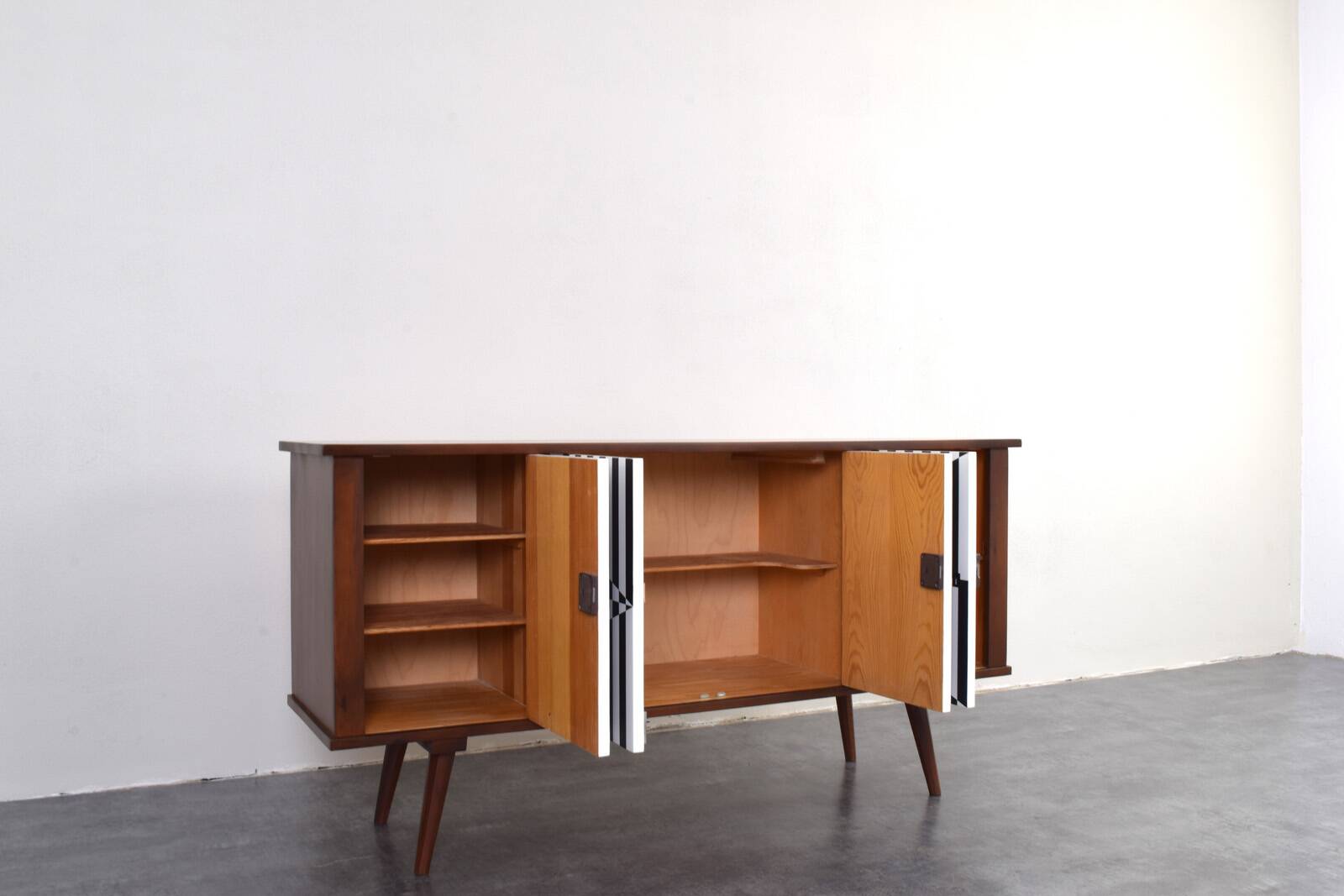 Mid-Century Op-Art Sideboard, 1960s.