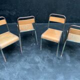 Suite of 4 school chairs by Stella