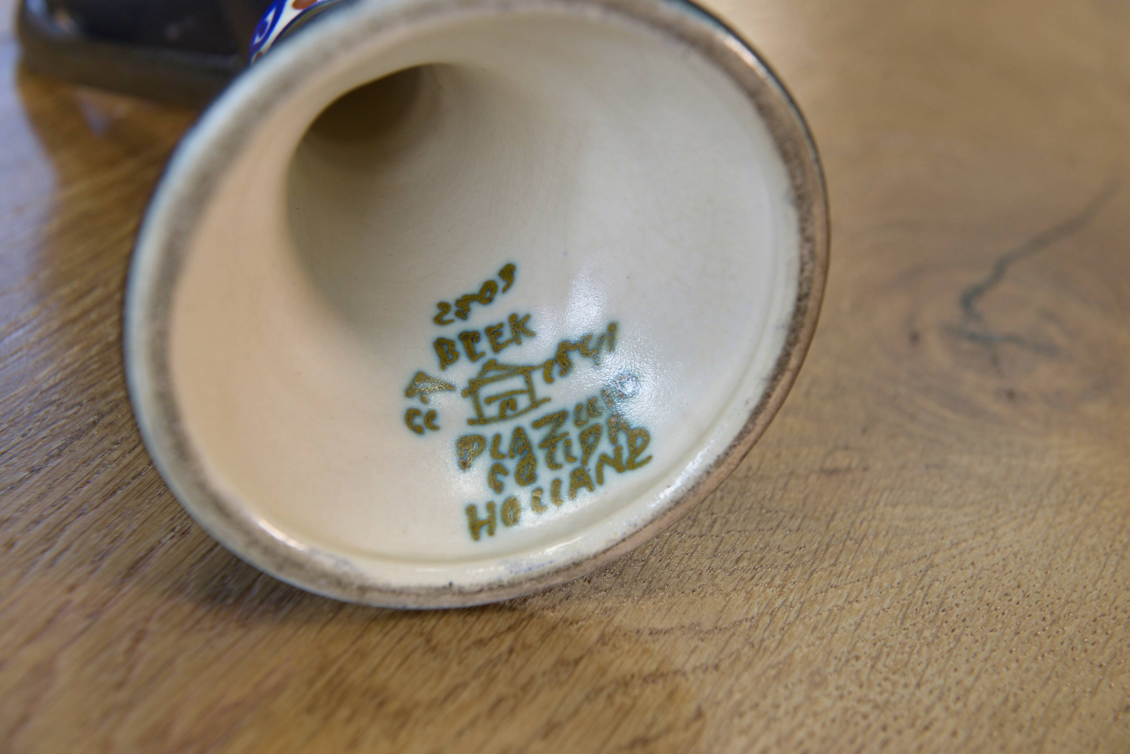 Art Deco ceramic candle holder Gouda Holland 1930's