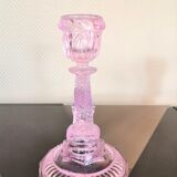 Vase en verre rose poisson koi design années 70