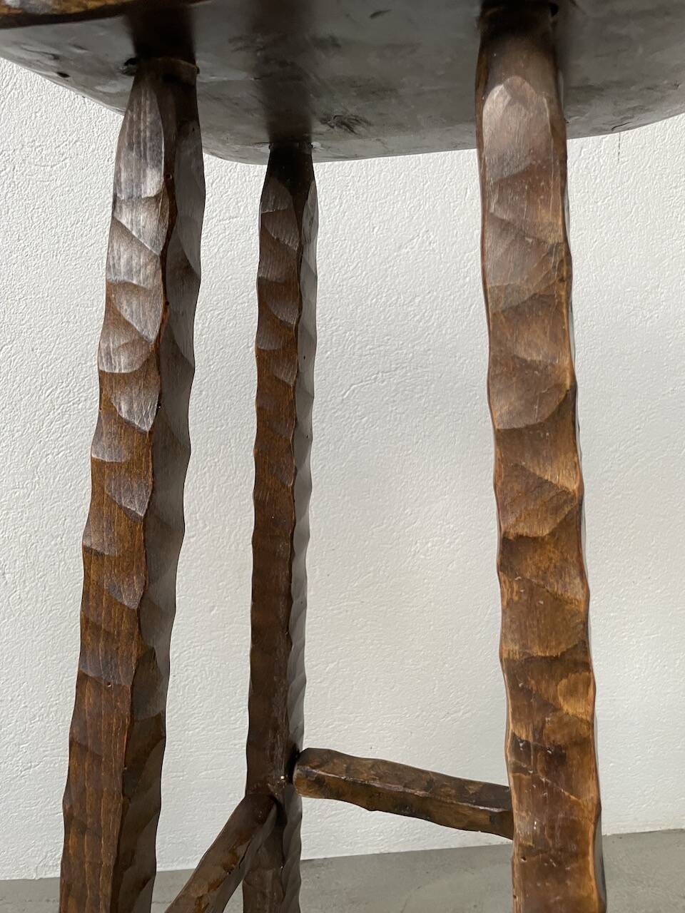 Pair of brutalist high stools