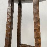Pair of brutalist high stools