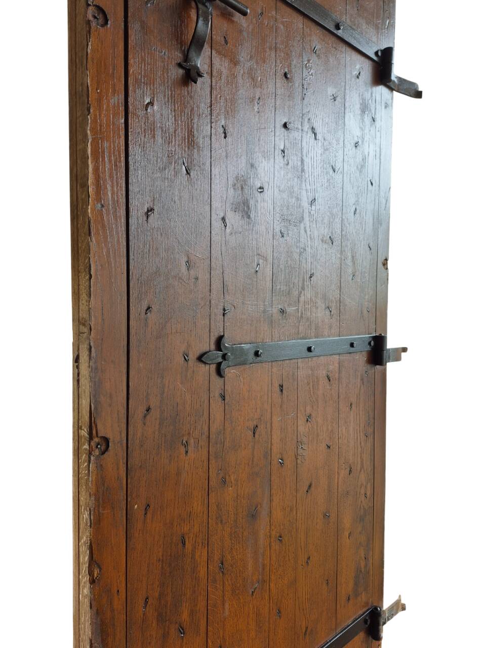 hand-forged studded castle doors + frame from the 1800s/1900s