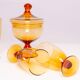 Set of four glasses and a sugar bowl Murano, Europe, 1960s