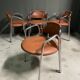 Ensemble de 4 chaises design italiennes des années 1970