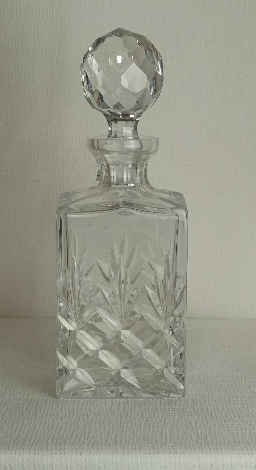 Vintage crystal whisky carafe Lancel Paris