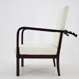 1940s Restored Beech Adjustable Armchair ,Czechoslovakia
