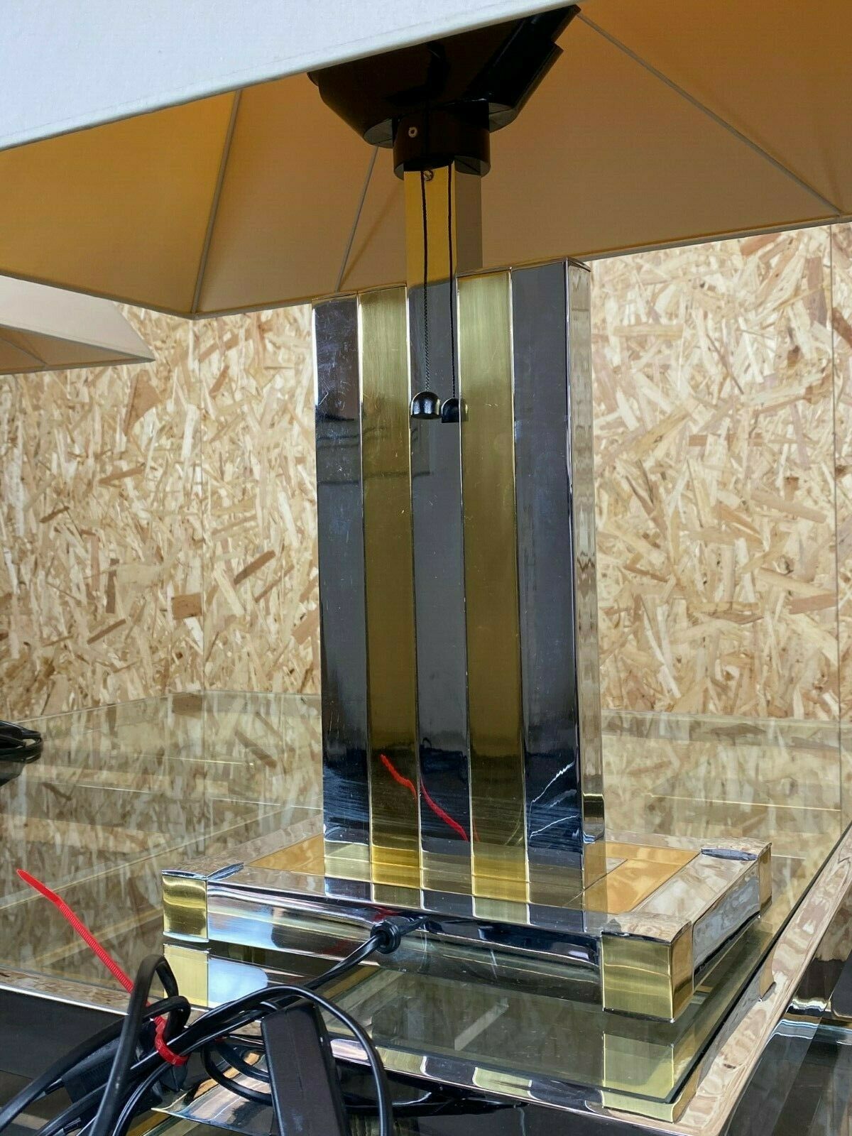 Table lamp for lumica braas & chrome